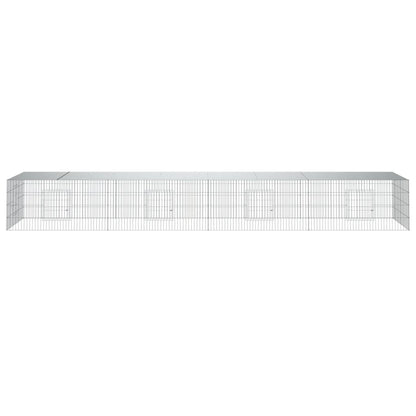 Konijnenkooi met 4 panelen 433x109x54 cm gegalvaniseerd ijzer