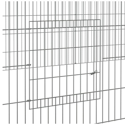 Konijnenkooi met 4 panelen 433x109x54 cm gegalvaniseerd ijzer