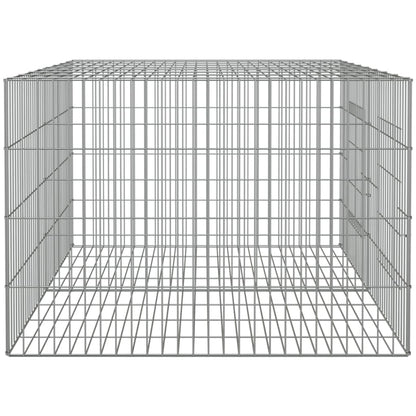 Konijnenkooi met 2 panelen 110x79x54 cm gegalvaniseerd ijzer