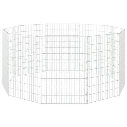Dierenverblijf 10 panelen 54x80 cm gegalvaniseerd ijzer