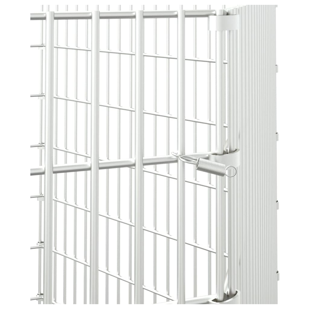 Dierenverblijf 6 panelen 54x100 cm gegalvaniseerd ijzer