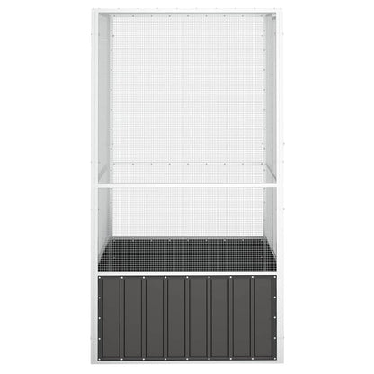Vogelkooi 111x107x211,5 cm gegalvaniseerd staal antracietkleur