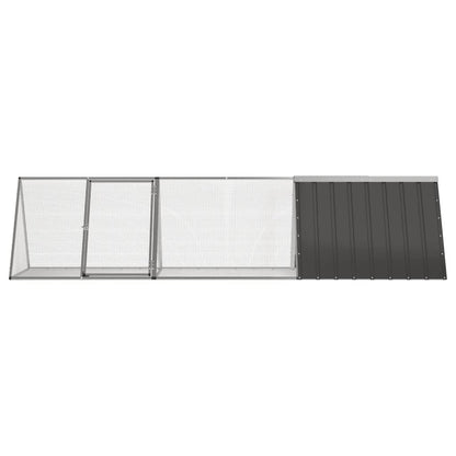 Konijnenhok 302,5x80,5x71 cm gegalvaniseerd staal antraciet