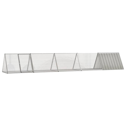 Konijnenhok 504,5x80,5x71 cm gegalvaniseerd staal grijs
