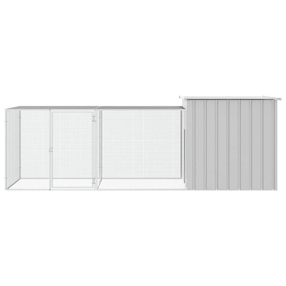 Kippenhok 300x91x100 cm gegalvaniseerd staal grijs