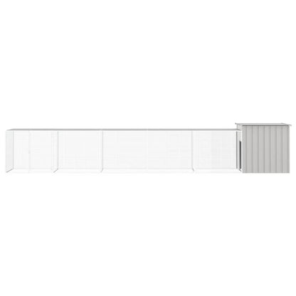 Kippenhok 600x91x100 cm gegalvaniseerd staal grijs
