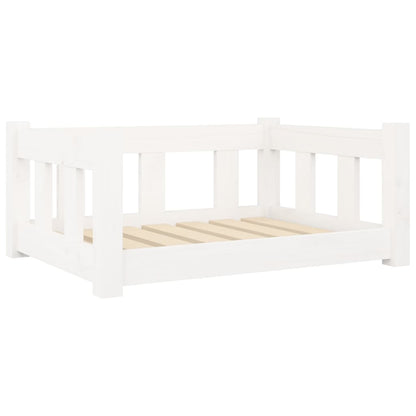 Hondenmand 65,5x50,5x28 cm massief grenenhout wit