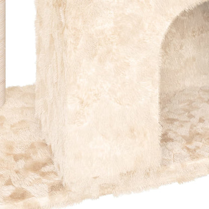 Kattenmeubel met sisal krabpaal 51 cm crèmekleurig