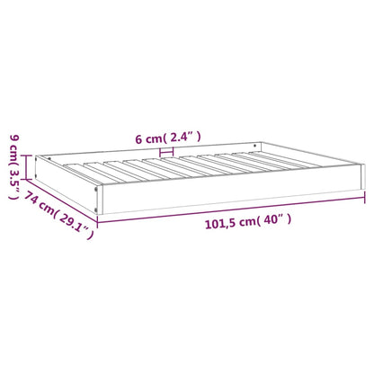 Hondenmand 101,5x74x9 cm massief grenenhout
