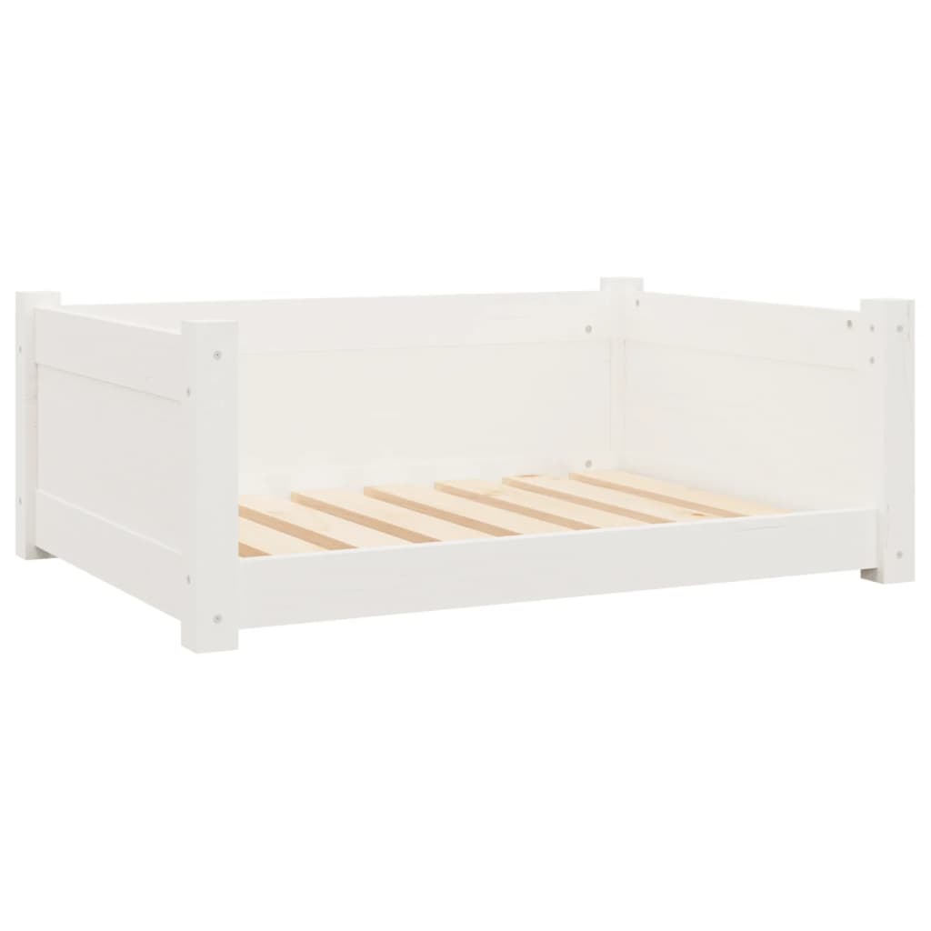 Hondenmand 75,5x55,5x28 cm massief grenenhout wit