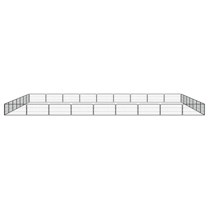Hondenkennel 32 panelen 100x50 cm gepoedercoat staal zwart