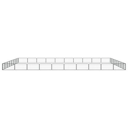 Hondenkennel 36 panelen 100x50 cm gepoedercoat staal zwart