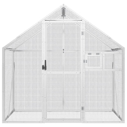 Volière 179x100x185 m aluminium zilverkleurig
