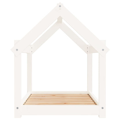 Hondenbed 81x60x70 cm massief grenenhout wit