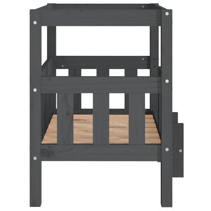 Hondenmand 65,5x50,5x70 cm massief grenenhout grijs