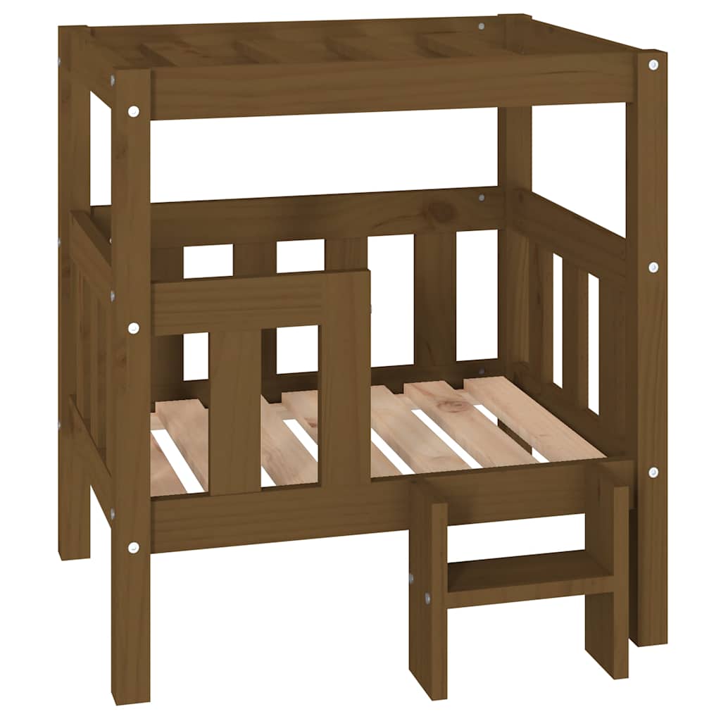 Hondenmand 65,5x50,5x70 cm massief grenenhout honingbruin