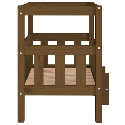 Hondenmand 65,5x50,5x70 cm massief grenenhout honingbruin