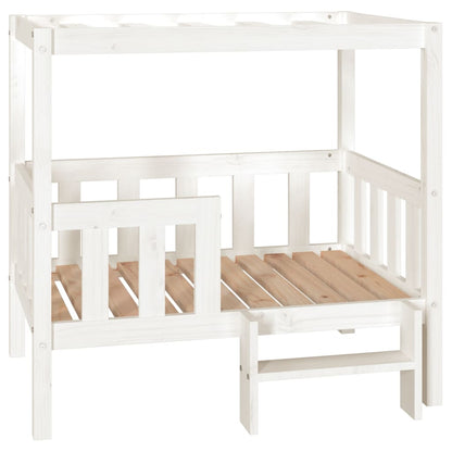 Hondenmand 95,5x73,5x90 cm massief grenenhout wit