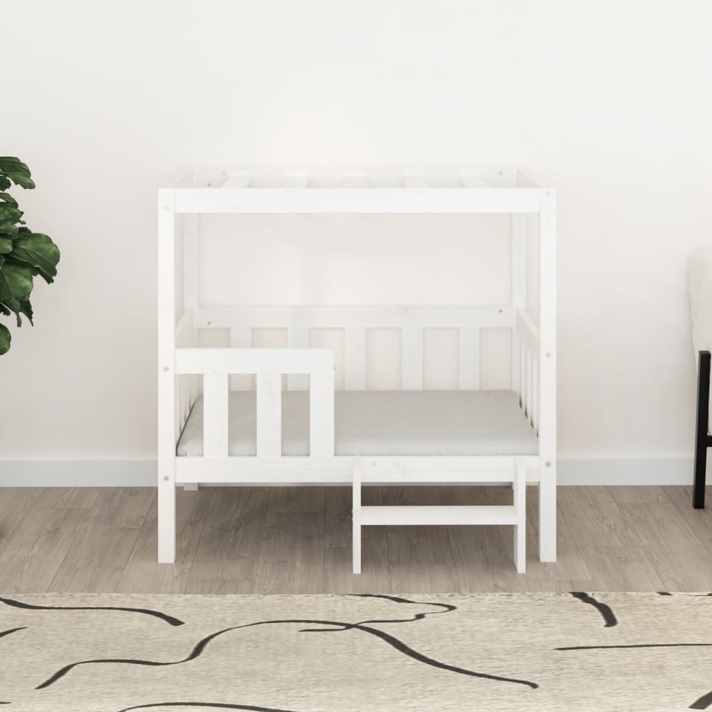 Hondenmand 95,5x73,5x90 cm massief grenenhout wit