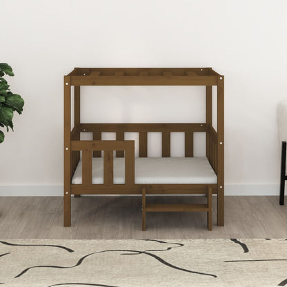 Hondenmand 95,5x73,5x90 cm massief grenenhout honingbruin