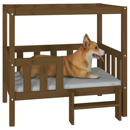 Hondenmand 95,5x73,5x90 cm massief grenenhout honingbruin