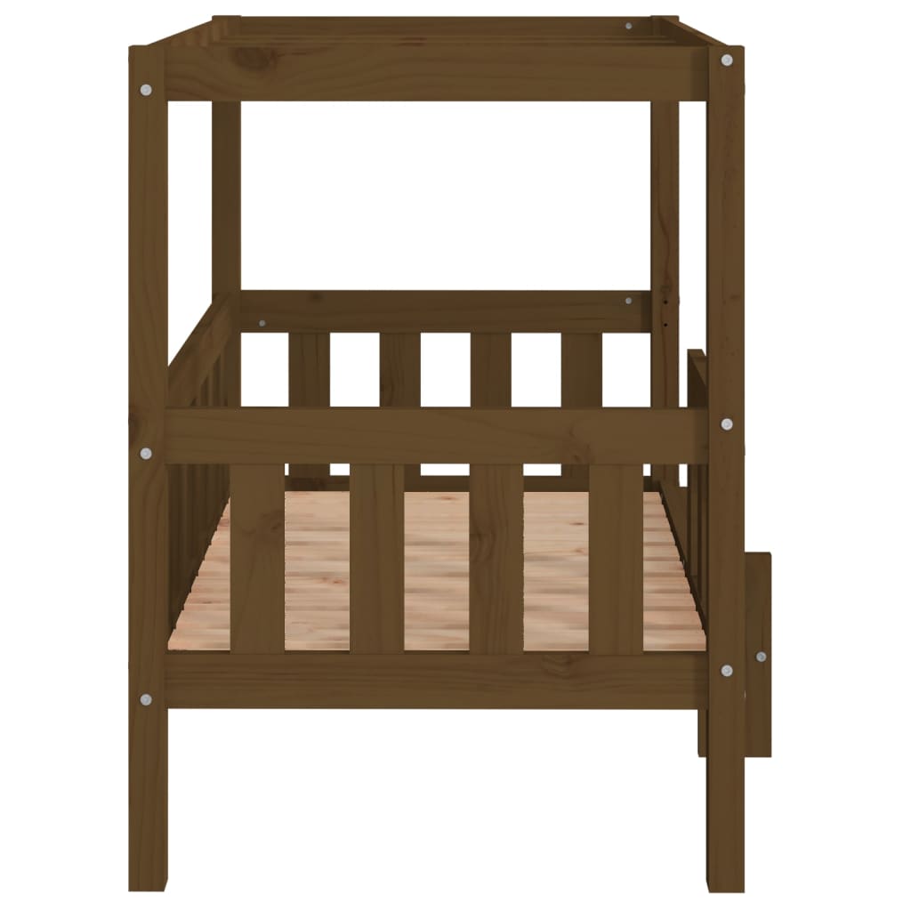 Hondenmand 95,5x73,5x90 cm massief grenenhout honingbruin