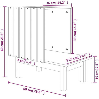 Kattenhuis 60x36x60 cm massief grenenhout