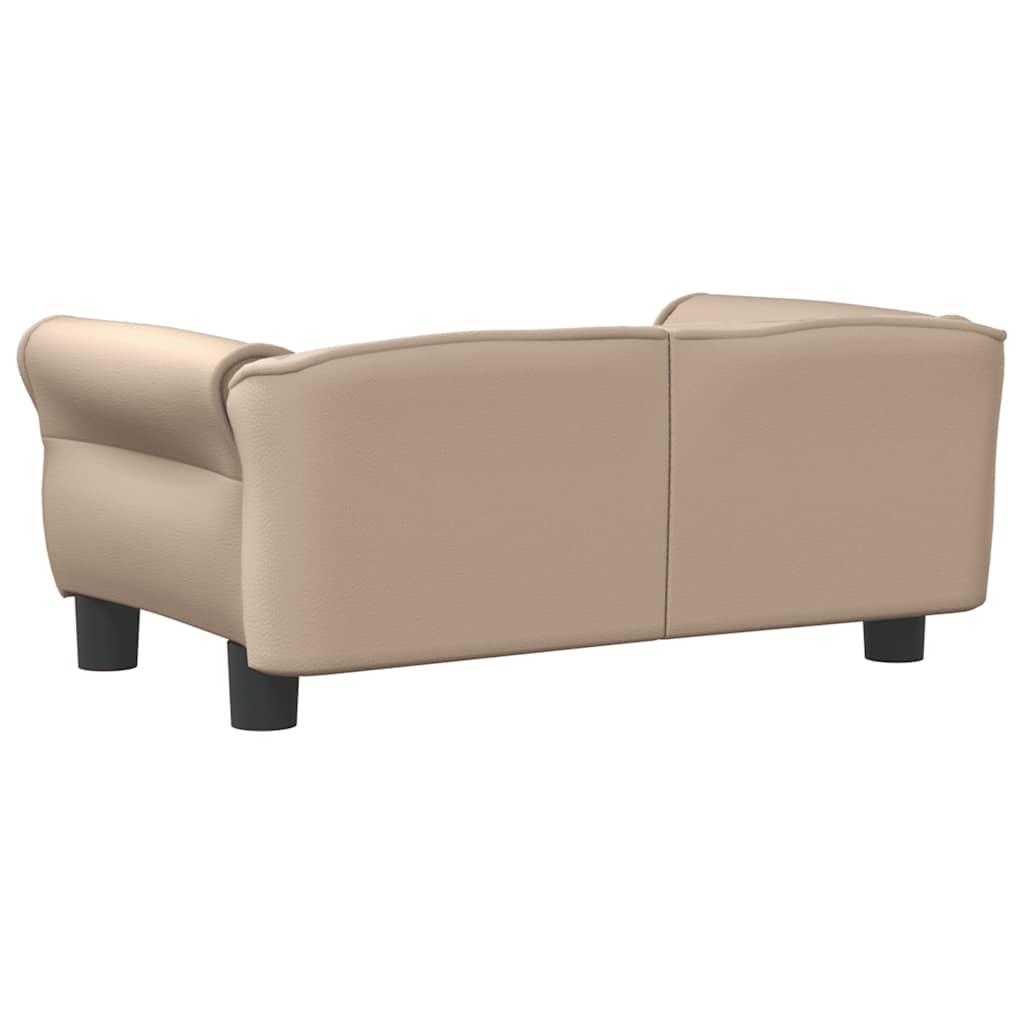 Hondenmand 70x45x30 cm kunstleer cappuccinokleurig