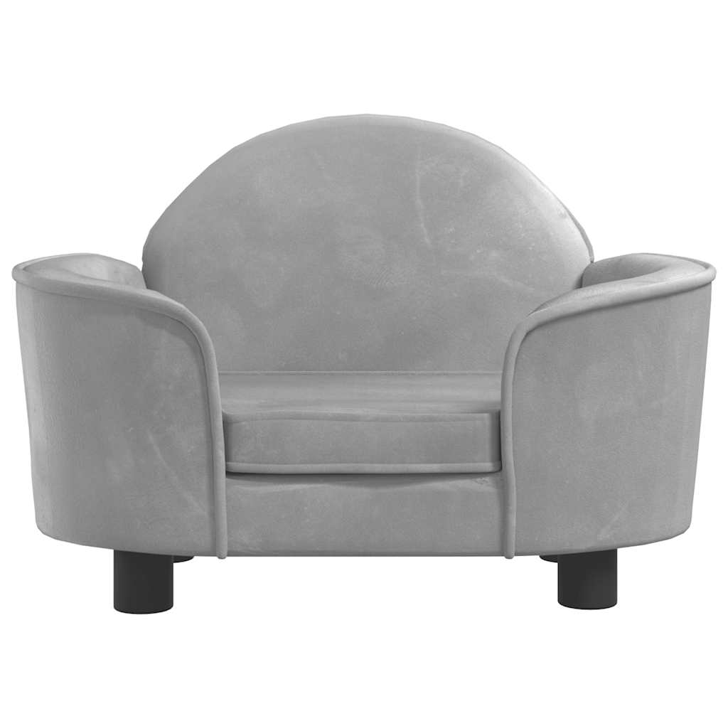 Hondenmand 66x40x45 cm fluweel lichtgrijs