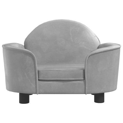 Hondenmand 66x40x45 cm fluweel lichtgrijs