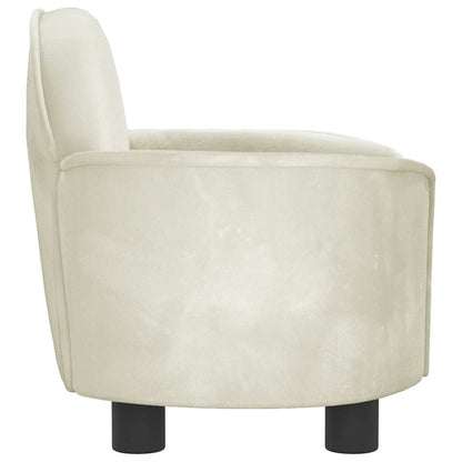Hondenmand 66x40x45 cm fluweel crèmekleurig