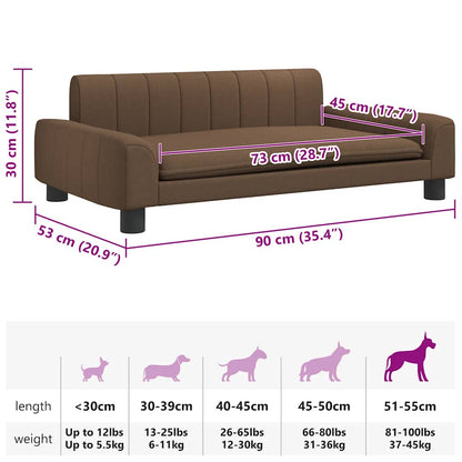 Hondenmand 90x53x30 cm stof bruin