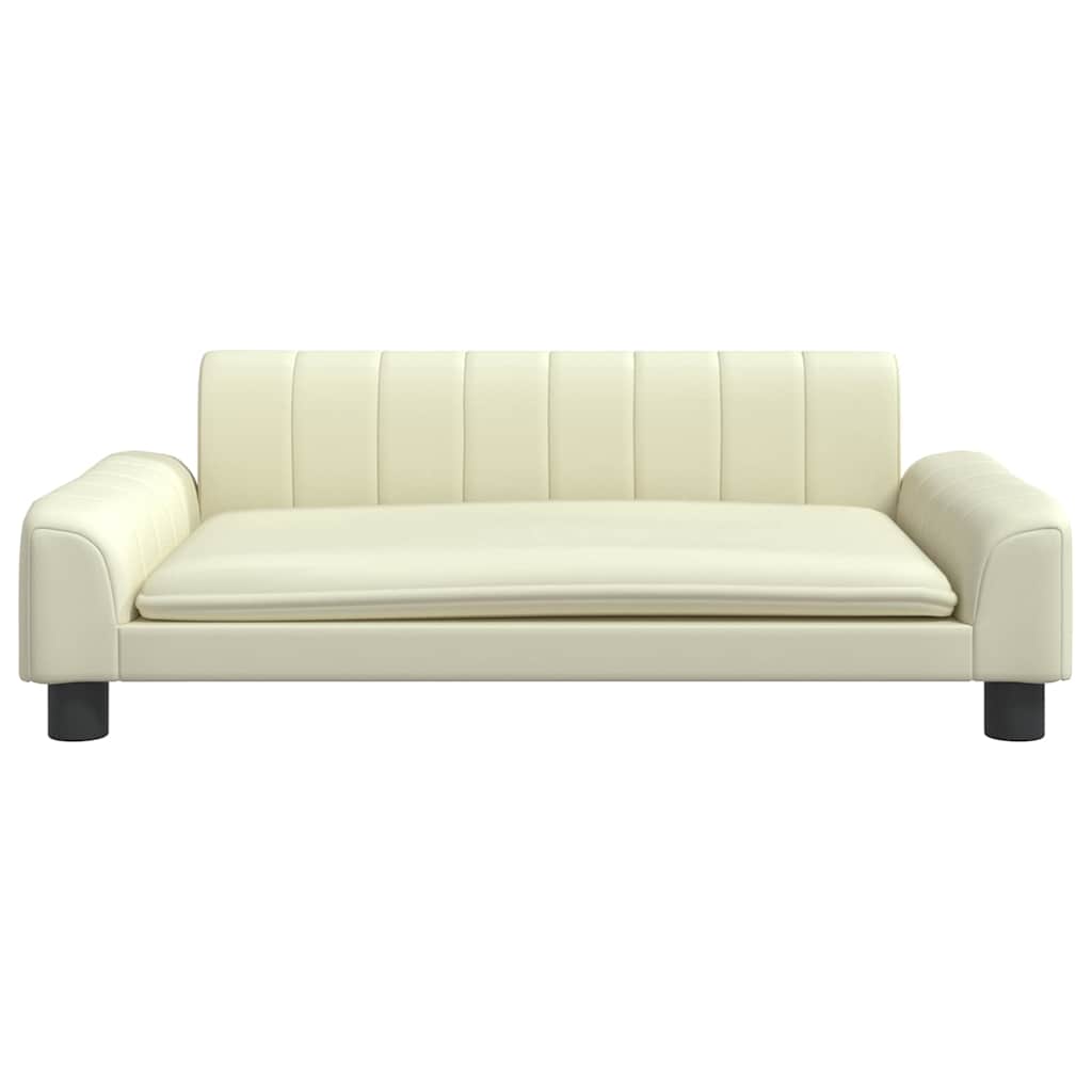 Hondenmand 90x53x30 cm kunstleer crèmekleurig