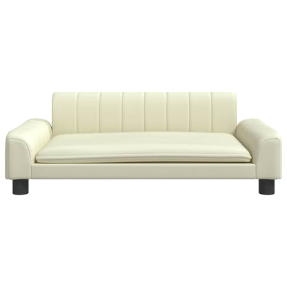 Hondenmand 90x53x30 cm kunstleer crèmekleurig