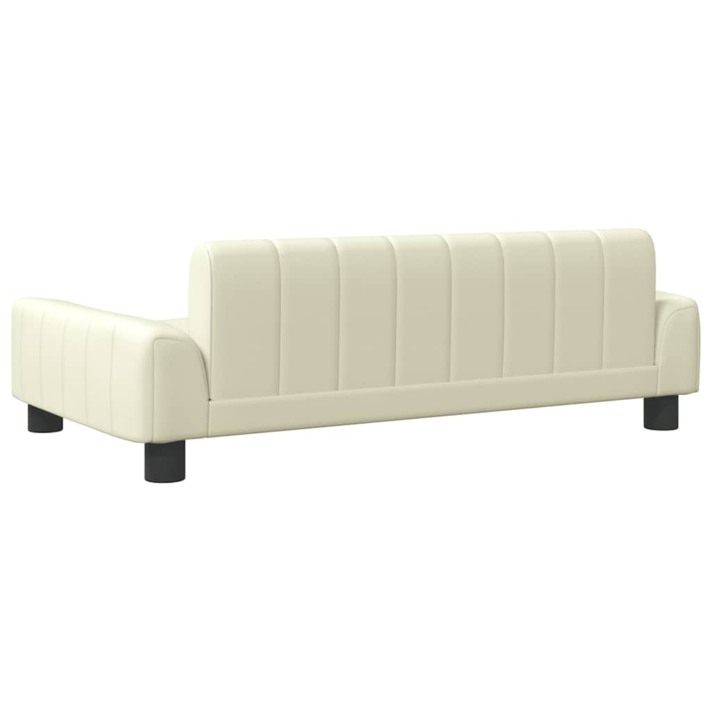 Hondenmand 90x53x30 cm kunstleer crèmekleurig