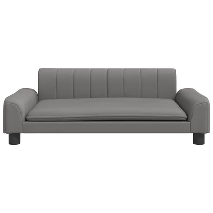 Hondenmand 90x53x30 cm kunstleer grijs