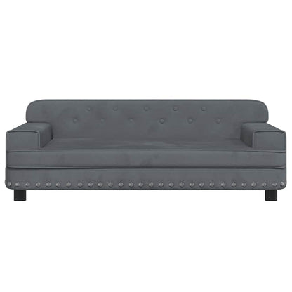 Hondenmand 90x53x30 cm fluweel donkergrijs