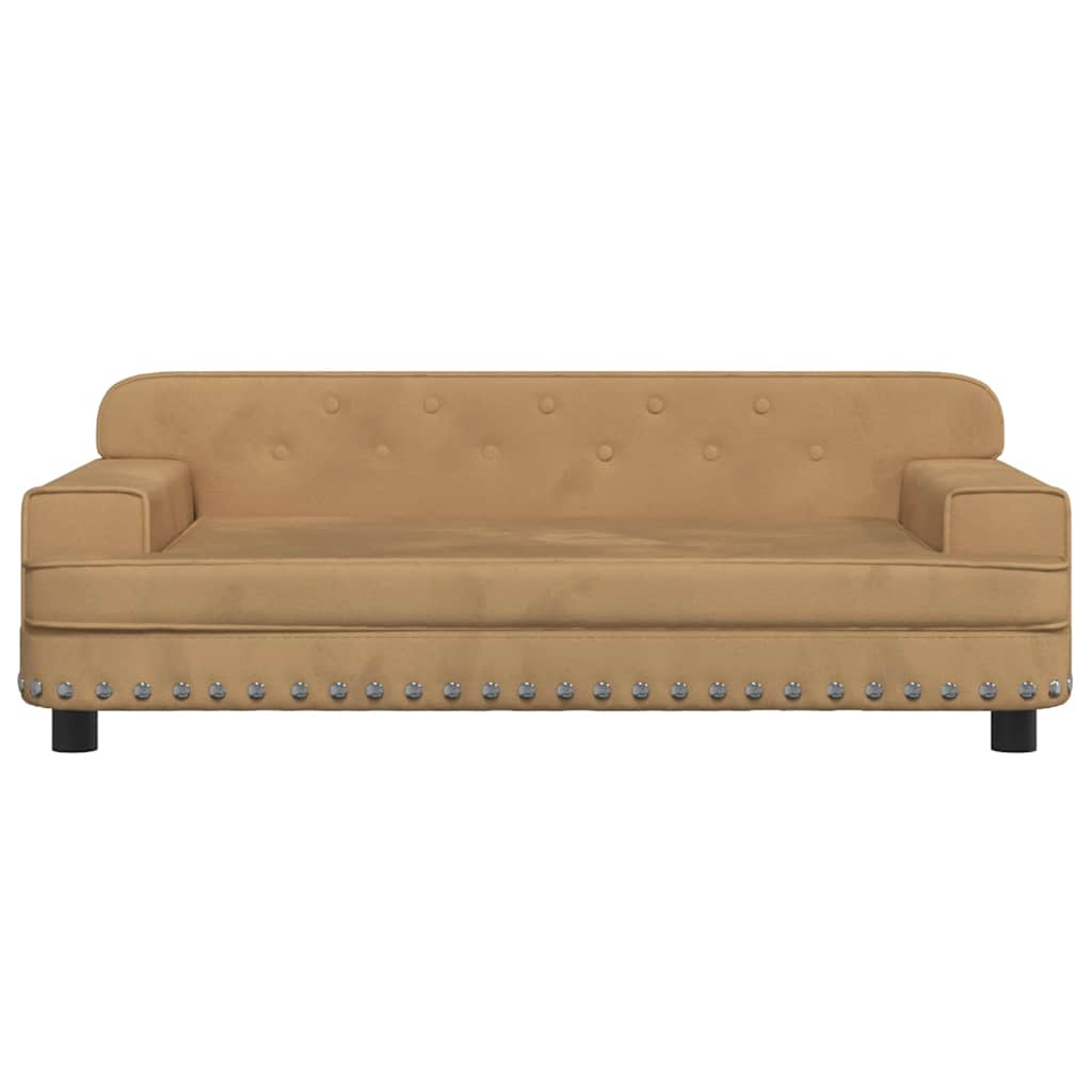 Hondenmand 90x53x30 cm fluweel bruin