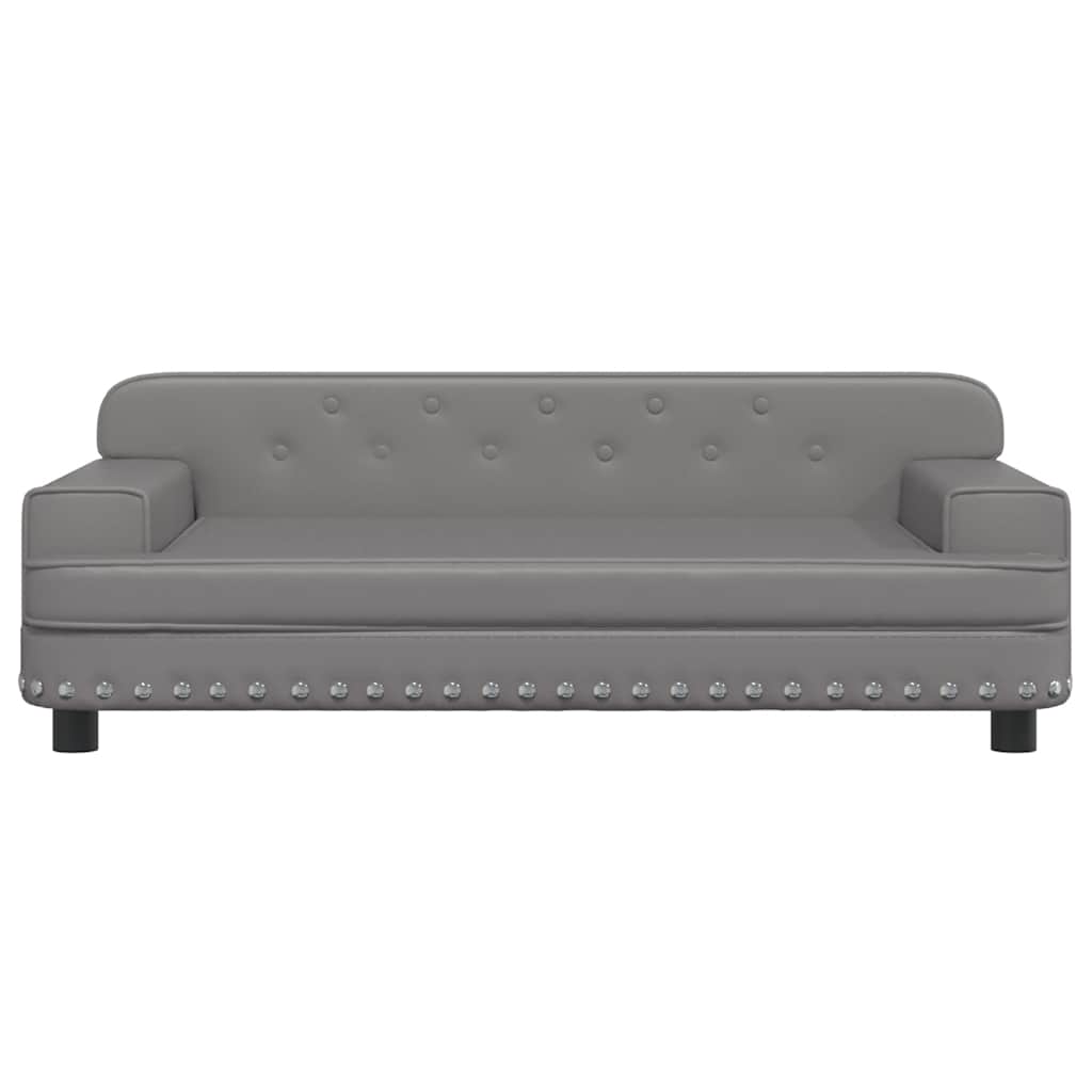 Hondenmand 90x53x30 cm kunstleer grijs