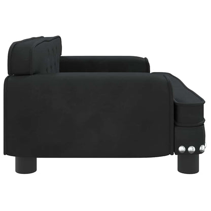 Hondenmand 70x45x30 cm fluweel zwart