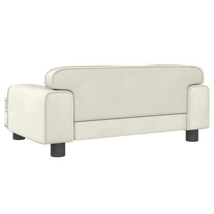 Hondenmand 70x45x30 cm fluweel crèmekleurig