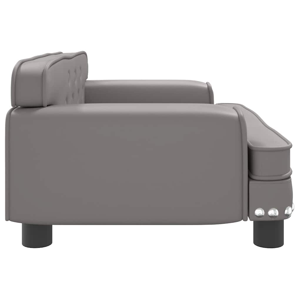 Hondenmand 70x45x30 cm kunstleer grijs