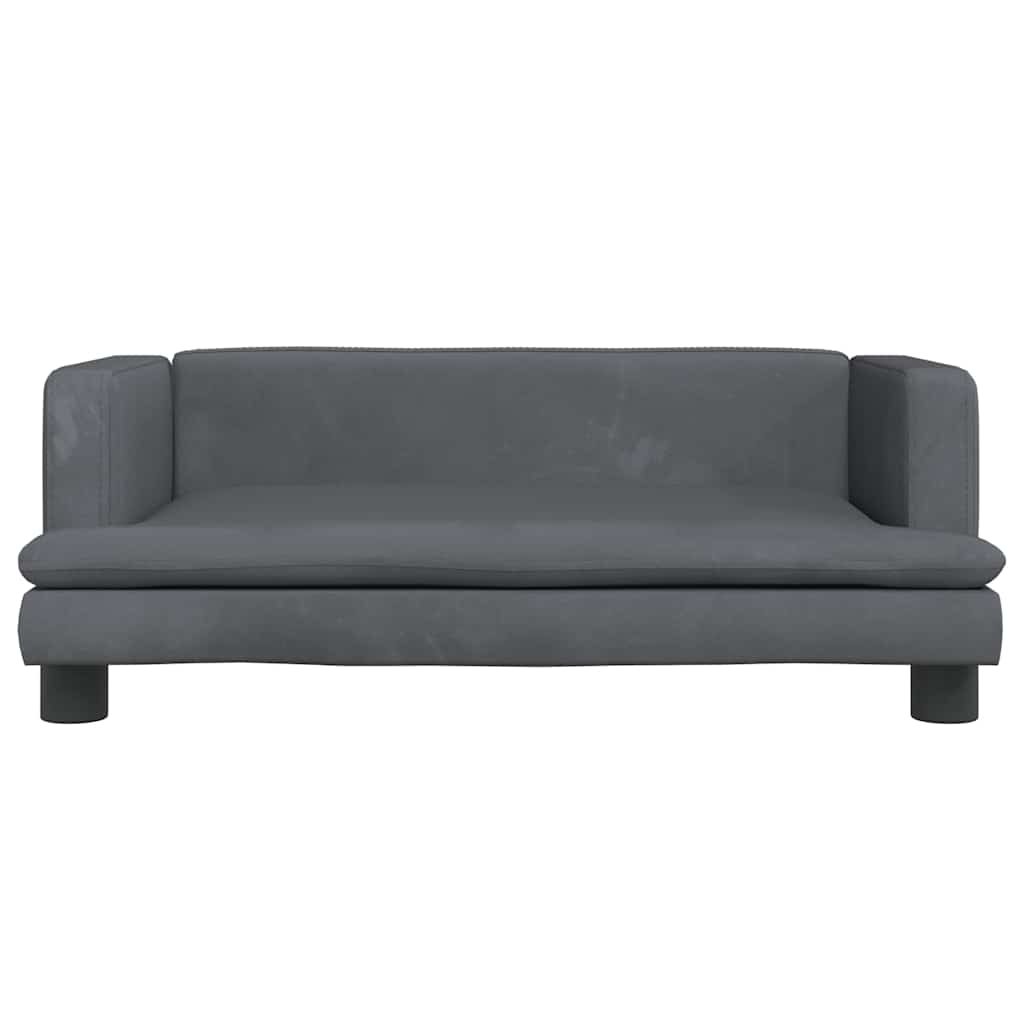Hondenmand 80x45x30 cm fluweel donkergrijs
