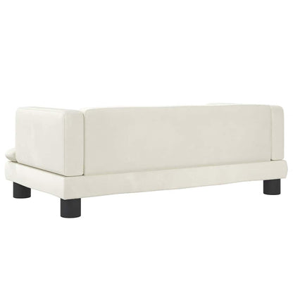 Hondenmand 80x45x30 cm fluweel crèmekleurig