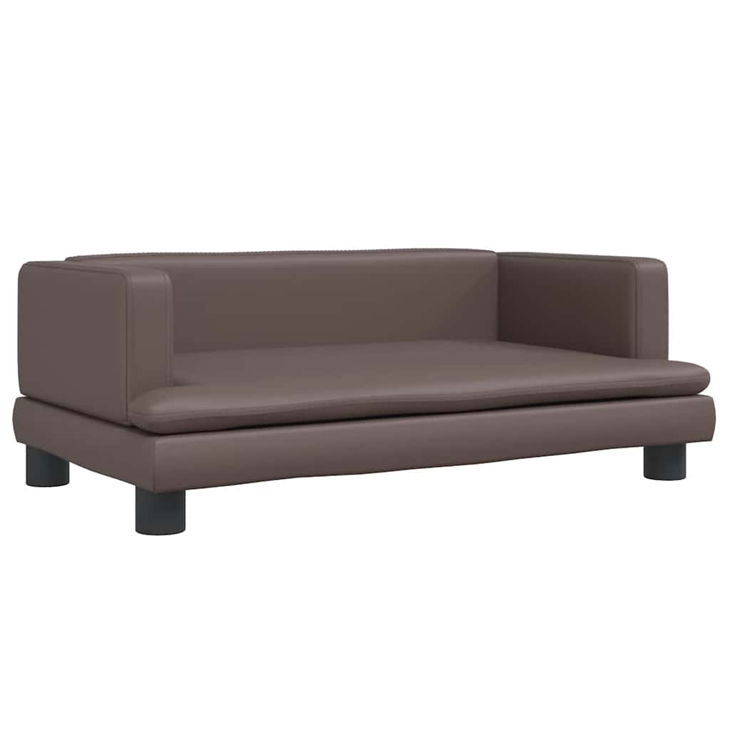 Hondenmand 80x45x30 cm kunstleer bruin