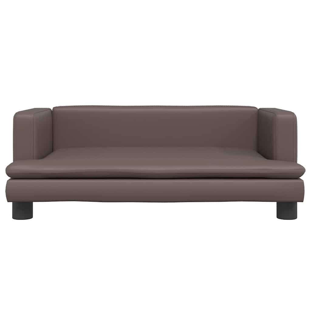Hondenmand 80x45x30 cm kunstleer bruin