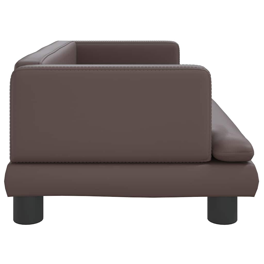 Hondenmand 80x45x30 cm kunstleer bruin