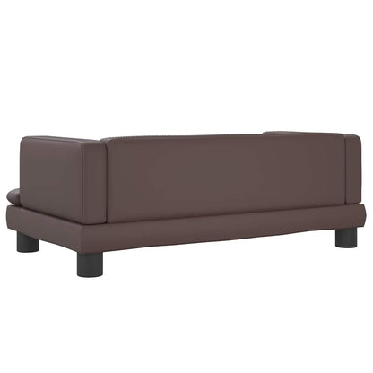 Hondenmand 80x45x30 cm kunstleer bruin