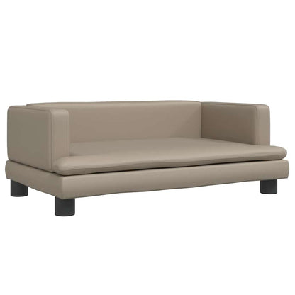 Hondenmand 80x45x30 cm kunstleer cappuccinokleurig