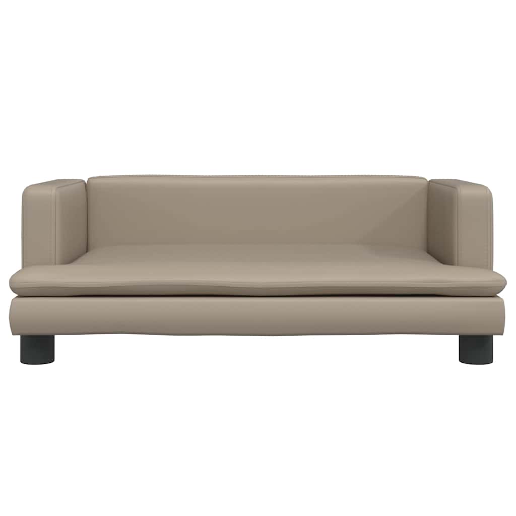 Hondenmand 80x45x30 cm kunstleer cappuccinokleurig
